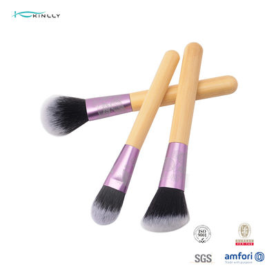 Λέιζερ καλλυντική Makeup λογότυπων πλήρης καθορισμένη ξύλινη λαβή βουρτσών εκτύπωσης 7pcs