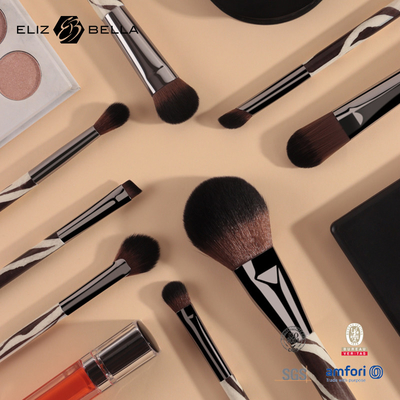 8PCS Ferrule 100% Syntheitc πυροβόλων όπλων βουρτσών Makeup γυναικών τρίχας καλλυντική πλαστική λαβή εκτύπωσης βουρτσών καθορισμένη πλήρης