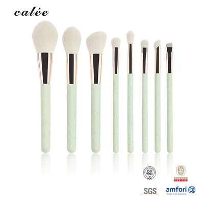 8pcs Straw Handle Cosmetic Brush, Συνθετική μακιγιάζ για τα μαλλιά