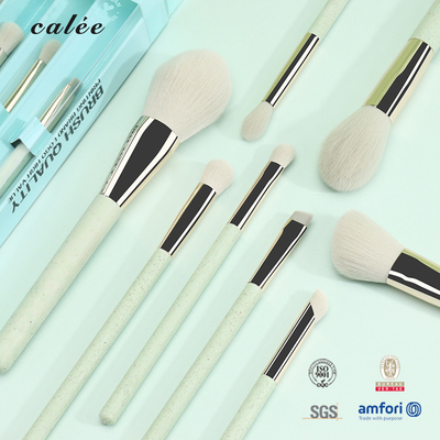 8pcs Straw Handle Cosmetic Brush, Συνθετική μακιγιάζ για τα μαλλιά