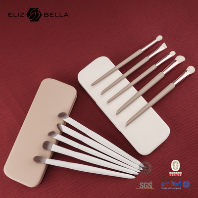 Μίνι σύνολο βούρτσας μακιγιάζ για ταξίδια 5PCS Βιγκάνες και κακοήθειες χωρίς καλλυντικές βούρτσες για πρόσωπο και μάτια