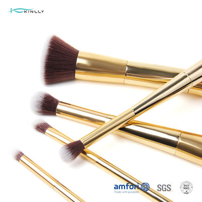 5pcs χρυσό διπλό δευτερεύον σύνολο δώρων βουρτσών ISO9001 Makeup