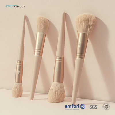 Ρόδινο Ferrule αργιλίου Makeup βουρτσών ξύλινο σύνολο βουρτσών λαβών καλλυντικό