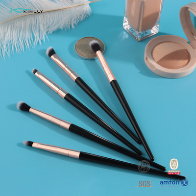 5 Ferrule αργιλίου βουρτσών συνδυασμού σκιάς ματιών κομματιού καθορισμένη ξύλινη λαβή