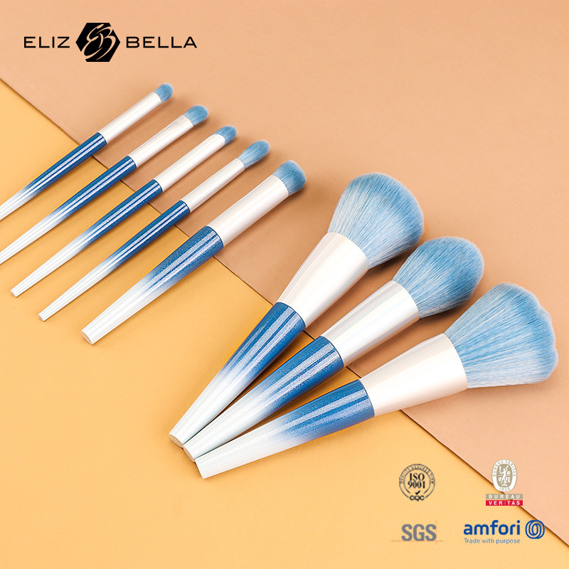 10pcs Beauty Needs Plastic Handle Travel Makeup Brush Set με συνθετικά μαλλιά, παραγγελίες OEM είναι ευπρόσδεκτες.